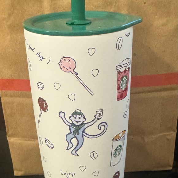 Starbucks | Dining | Roller Rabbit X Starbucks Playful Monkey Tumbler ...